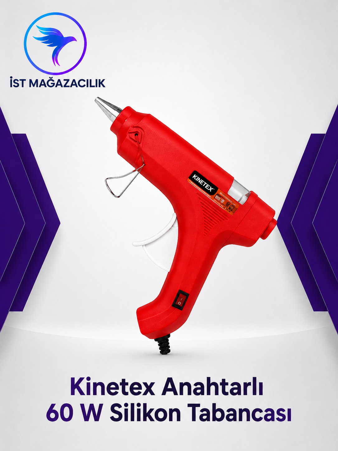 Kinetex Anahtarlı 60 W Silikon Tabancası