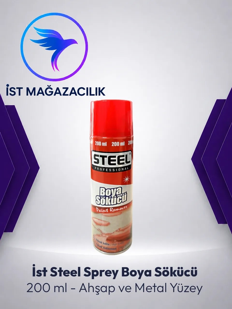 Steel Sprey Boya Sökücü 200 ml