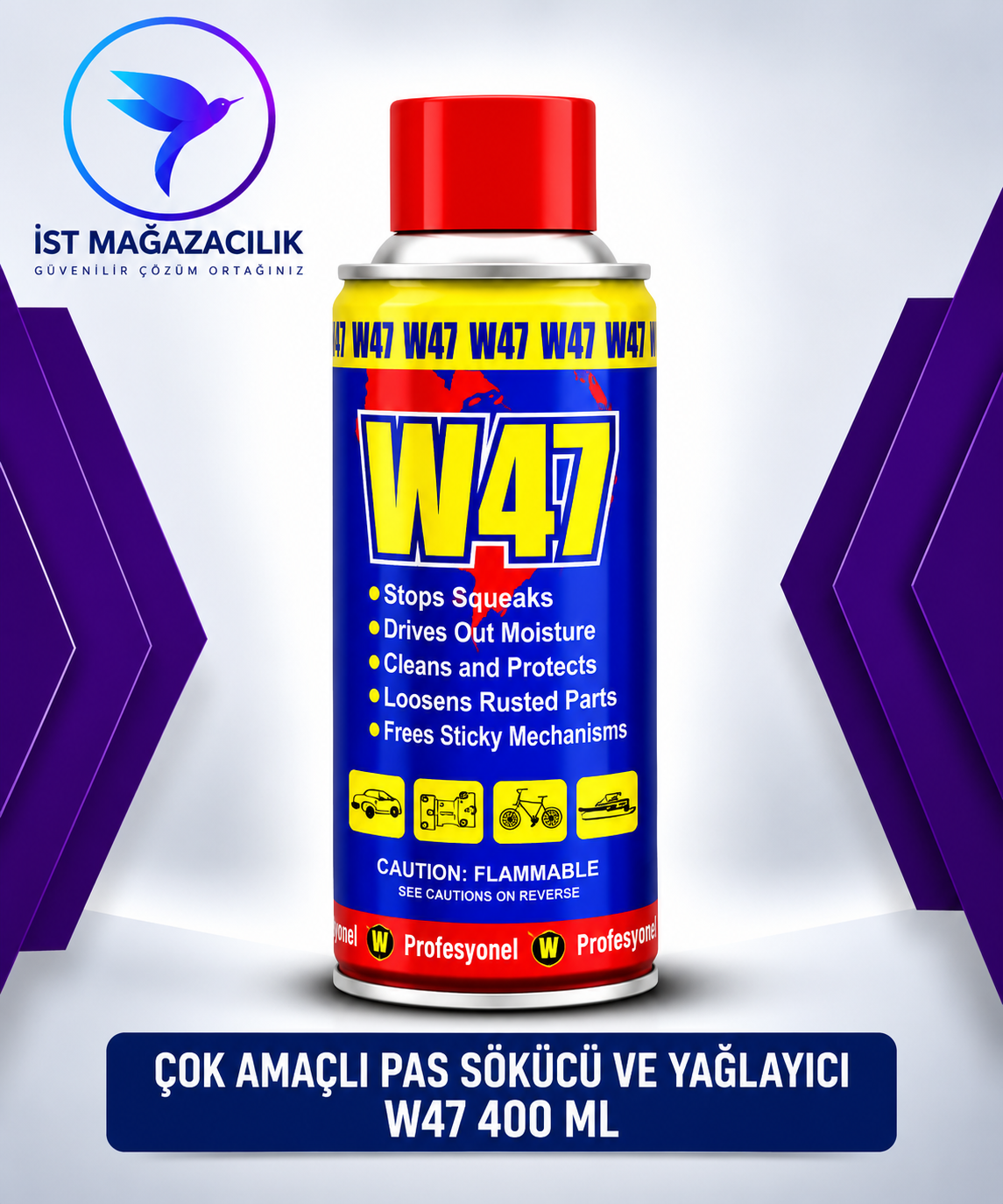 Steel Çok Amaçlı Pas Sökücü Ve Yağlayıcı W47 400 ml